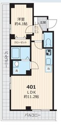 北千住駅 徒歩8分 4階の物件間取画像